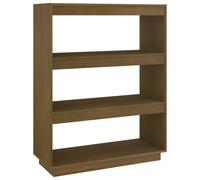 vidaXL Book Cabinet/Room Divider Honey Brown 80x35x103 cm Solid Pinewood