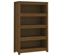 vidaXL Book Cabinet Honey Brown 80x35x126 cm Solid Wood Pine UK HOT