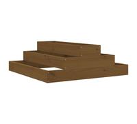 vidaXL Planter Honey Brown 80x80x27 cm Solid Wood Pine UK HOT