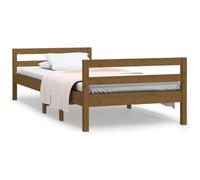(honey brown, 90 x 200 cm) vidaXL Bed Frame Wooden Bedstead Bed Base Mattress Foundation Solid Wood Pine