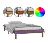 (honey brown, 90 x 200 cm) vidaXL Solid Wood LED Bed Frame Home Bedstead Platform Bed Multi Colours/Sizes