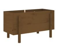 (honey brown pine, 101 x 50 x 57 cm) vidaXL Garden Raised Bed Wooden Planter Pot Patio Flower Bed Solid Wood Pine