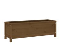 (honey brown pine, 119.5 x 40 x 39 cm) vidaXL Garden Raised Bed Outdoor Wooden Planter Pot Flower Bed Solid Wood Pine