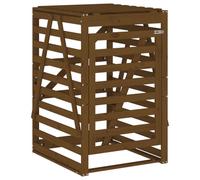 (honey brown pine, 84 x 90 x 128.5 cm) vidaXL Wheelie Bin Storage Garden Store Rubbish Trash Cover Solid Wood Pine