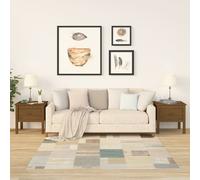 Honey Brown Solid Pine Side Tables 2pcs 50x50x49cm with Drawer Nightstand