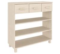 Vidaxl Console Table Hamar Honey Brown 90X35X90 Cm Solid Wood Pine, Brown