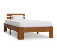 vidaXL Bed Frame Honey Brown Solid Pine Wood 100x200 cm (283179), Brown