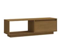 vidaXL TV Cabinet Honey Brown 110x30x33.5 cm Solid Pinewood