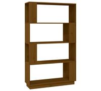 (honey brown) vidaXL Solid Wood Pine Book Cabinet/Room Divider Storage Rack Multi Colours