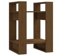 (honey brown) vidaXL Solid Wood Pine Book Cabinet/Room Divider Storage Rack Multi Colours