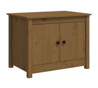 vidaXL Coffee Table Honey Brown 71x49x55 cm Solid Wood Pine, Brown