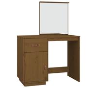 (Honey brown) vidaXL Solid Wood Pine Dressing Table Wooden Desk Cosmetic Table Multi Colours