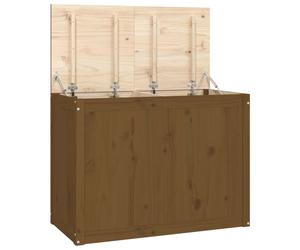 (honey brown) vidaXL Solid Wood Pine Laundry Box Bin Multi Colours 44x44x66 cm/88.5x44x66 cm