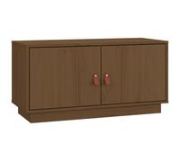 vidaXL TV Cabinet Honey Brown 80x34x40 cm Solid Wood Pine, Brown