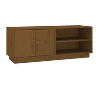 vidaXL Tv Cabinet Honey Brown 105x34x40 cm Solid Wood Pine, Brown
