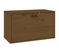 Vidaxl Wall Cabinet Honey Brown 60X30X35 Cm Solid Wood Pine, Brown