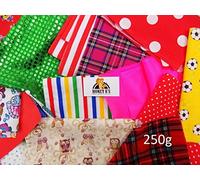 Honey B's® 250g Fabric Scrap Bag Harumika Doll Hobby Cardmaking Off Cuts Craft Mixed Pieces
