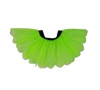 Honey B's Neon Pink 80's Tutu Skirt 2 Layer Fancy Dress Petal Fun Run 80s Night (2XL-3XL, Neon Green)