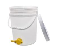 Honey Bucket Beekeeping Supplies Honey Filling Bin with Tap Large Capacity Handle Premium White Easy to Clean Honey Settling Tank Storage Container Honey Extractor Equipment 15 L- Yellow Faucet, 20L
