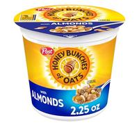 Honey Bunches of Oats with Almonds, Heart Healthy, Low Fat, made with Whole Grain Cereal, 2.25 Ounce Cups (Pack of 12)