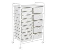 Honey Can Do 15-Drawer Metal Rolling Storage Cart, White CRT-09106 White