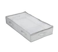 Honey-Can-Do 3-Pack Under Bed Fabric Storage Container Bags For Clothes & Blankets with Window and Handles, 34 x 17.9 x 5.9 Inches, Grey