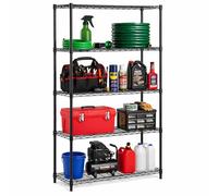 Honey-Can-Do 5 Tier Black 14x36x72 Inch 200lb, 91.44x35.56x182.88 cm