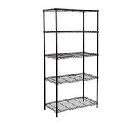 Honey-Can-Do 5 Tier Black-18x36x72 350lb, Alloy Steel, Black