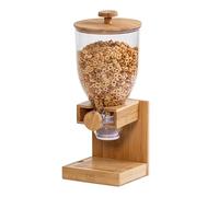 Honey-Can-Do Bamboo Cereal Dispenser, Food Storage Container for Pantry, Kitchen Counter, Organization and Storage KCH-09867 Natural