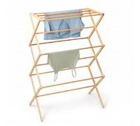 Honey-Can-Do Collapsible Bamboo Drying Rack - Sturdy & Foldable Laundry Drying Rack, Space-Saving & Portable Clothes Rack for Air-Drying Clothes, Towels, Blankets & Delicates, Indoor & Outdoor Use.