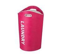 Honey-Can-Do Laundry Basket, Waterproof Laundry Hamper, Laundry Bag for Dorm Room, Clothes Hamper Stands Up Well, Collapsible Laundry Basket Easy Storage (Pink)
