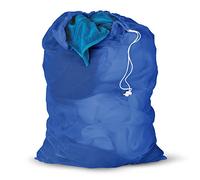 Honey-Can-Do Mesh Laundry Bag-Blue, Fabric, 24-inches L x 36-Inches H