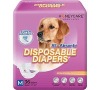 All-Absorb Disposable Female Dog Diapers, Medium, BLUE AND WHITE