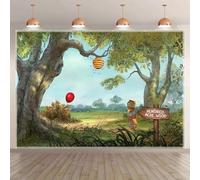 Honey Cartoon Spring Polyester Photography Background, Sweet Party Background, Birthday Cake Table Supplies 350x230cm