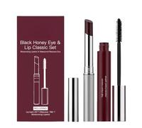 Honey-colored Lipstick Set + Waterproof Mascara, Honey-colored Lip & Eye Makeup Set, naturally moisturizing, creating a soft, glossy finish.