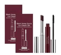 Honey-colored Lipstick Set + Waterproof Mascara, Honey-colored Lip & Eye Makeup Set, naturally moisturizing, creating a soft, glossy finish.