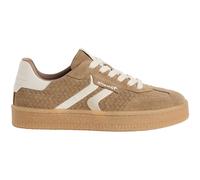 Infinity Leather Women's Tamaris Leather Stripes Trainers Sneaker Shoes - 23723 in Taupe | Size: 7.5