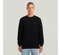 Honey Comb Structure Knit - Black - Men XXL