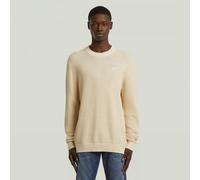 Honey Comb Structure Knit - White - Men XS