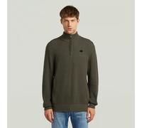 Honey Comb Structure Skipper Knit - Grey - Men L