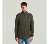 Honey Comb Structure Skipper Knit - Grey - Men XXL