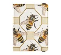 Honey Combs Bee Passport Card Holder Cover Combo Wallet Passport Holder Waterproof