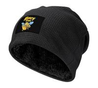 Honey Cute Bee Time Beanie Hats Winter Warm Skull Pullover Cap Cozy Knit Cap for Men And Women Gifts