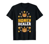 Honey Dealer Quote - Retro Bear Bees Graphic - Honey Bear T-Shirt