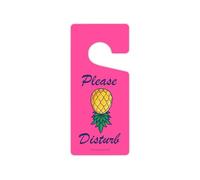 Honey Dew Gifts, Please Disturb, Door Hangers, Door Knob Hanger, Funny Door Signs, Sexy Bedroom Decor, Upside Down Pineapple, Swingers Pineapple Decor, 4 inch by 9 inch, HDG-1651
