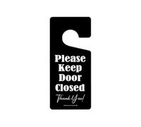 Honey Dew Gifts, Please Keep Door Closed, Door Hanger Sign, Door Knob Hanger, Front Door Hanger, Door Signs for Home, Door Signs for Bedroom, Office Door Hanger, 4 inch by 9 inch, HDG 1682