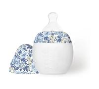 Honey Dew medical silicone feeding bottle and physiological teat - Elhée x Liberty Blue 330 ml