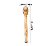 Honey Dipper Stick - Natural Beech Wood Sprinkle Spoon for Honey Jar, Drizzling Jam Spoon, Classic Spiral Design for Easy Honeys Serving | Eco-Friendly Kitchen Tool for Tea, Toast & Cooking