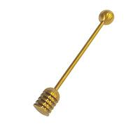 Honey Dipper Sticks, Stainless Steel Honey Spoon Honey Dippers Honey Mixing Stirrer for Melted Chocolate Syrup (Gold)