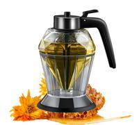 Honey Dispenser, Syrup Dispenser with Stand, glass honey jar No Drip Honey Dispenser7 Oz Easy Works,Great for Syrup, Sugar, Sauces, Condiments and more